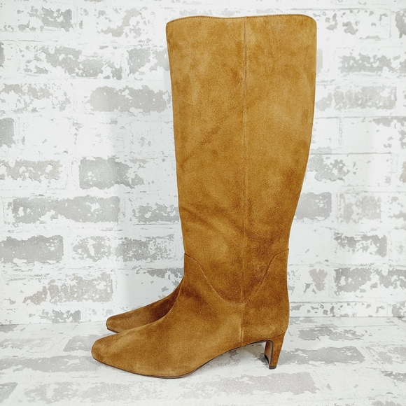 NEW Vince Camuto Women's Avriah Brown Suede Knee High Boots M380 - Picture 1 of 10